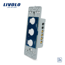 Livolo EE. UU. Estándar 110 ~ 220 V 3 Gang 1 Way Interruptor táctil inalámbrico Sótano VL-C503R